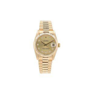 Rolex Datejust 68278 31mm Champagne Diamonds (O.S) Dial Fluted Bezel President